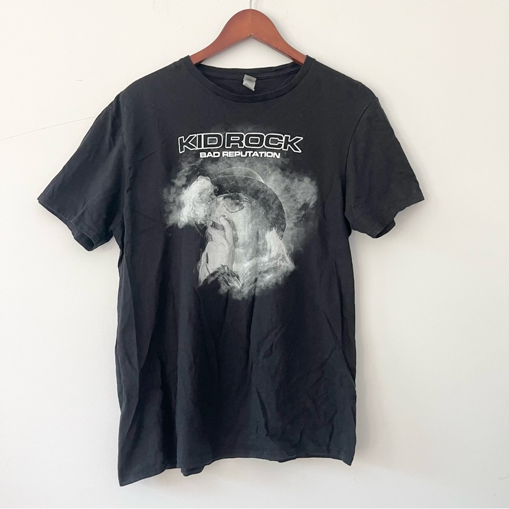 Gildan Kid Rock Bad Reputation Bad Smoke Essential T-Shirt Black Gray Tee M